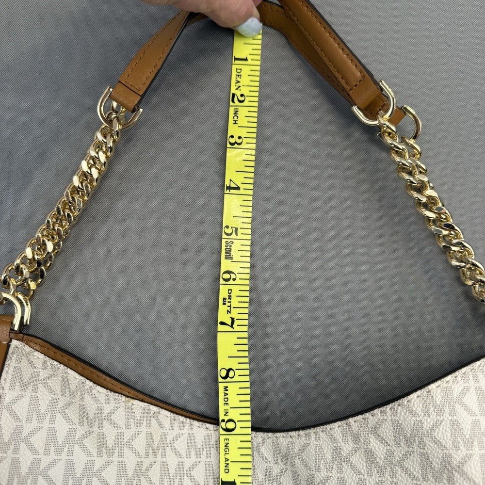 Michael Michael Kors Newbury Chain Shoulder Bag Vinilla Acorn  EUC - Picture 13 of 15